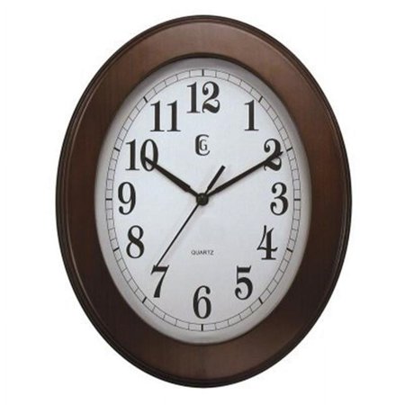 Geneva Clock Geneva 9 in. x 11 in. Wood Wall Clock