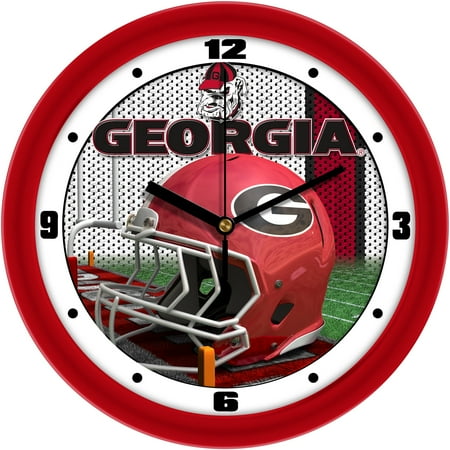 Georgia Bulldogs 11.5'' Suntime Premium Glass Face Football Helmet Wall Clock