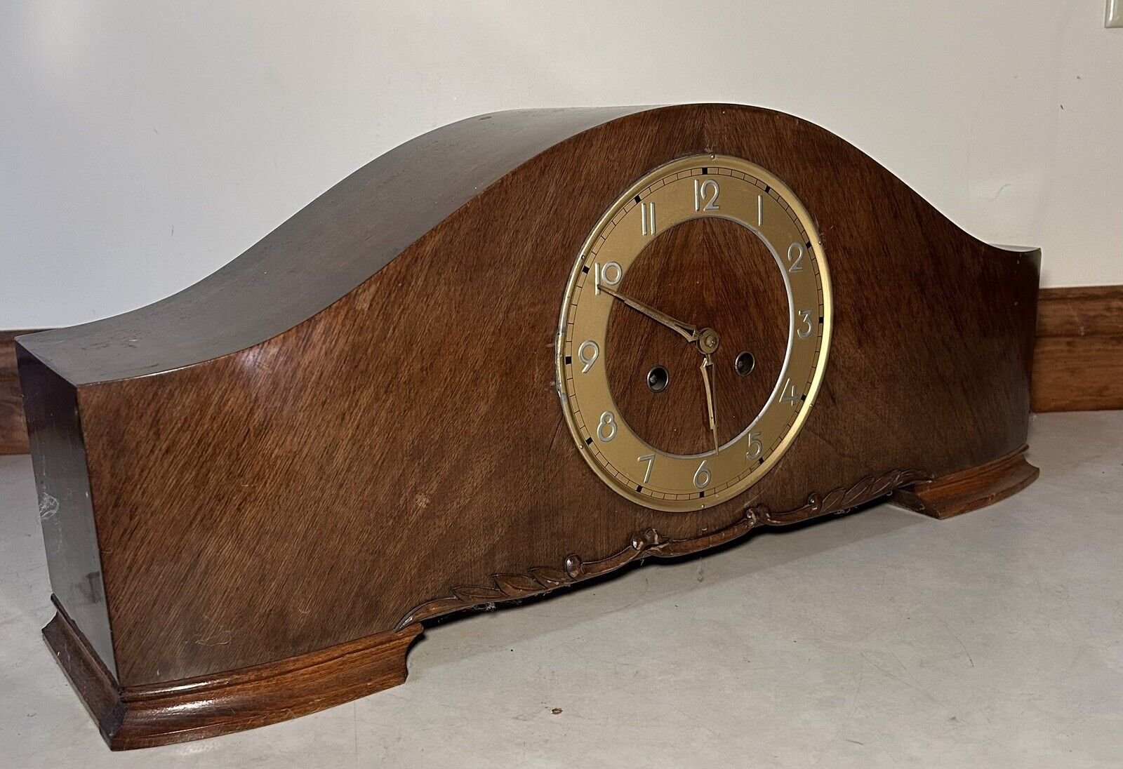 German Black Forest Art Deco Mission Mantel Table Shelf Clock