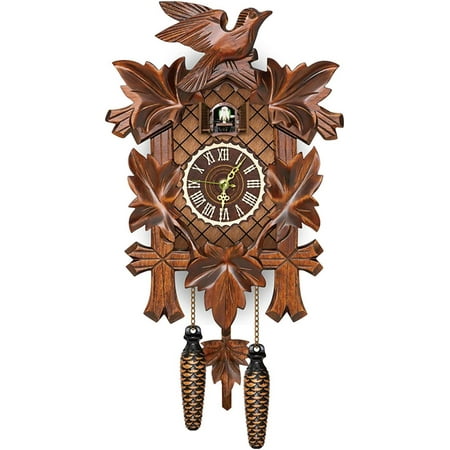 German black forest cuckoo clock, wooden wall clock, cottage style wall clock, retro Nordic style