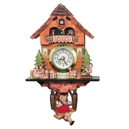 German Girl, Man & Dog Functioning Clock Fridge Magnet