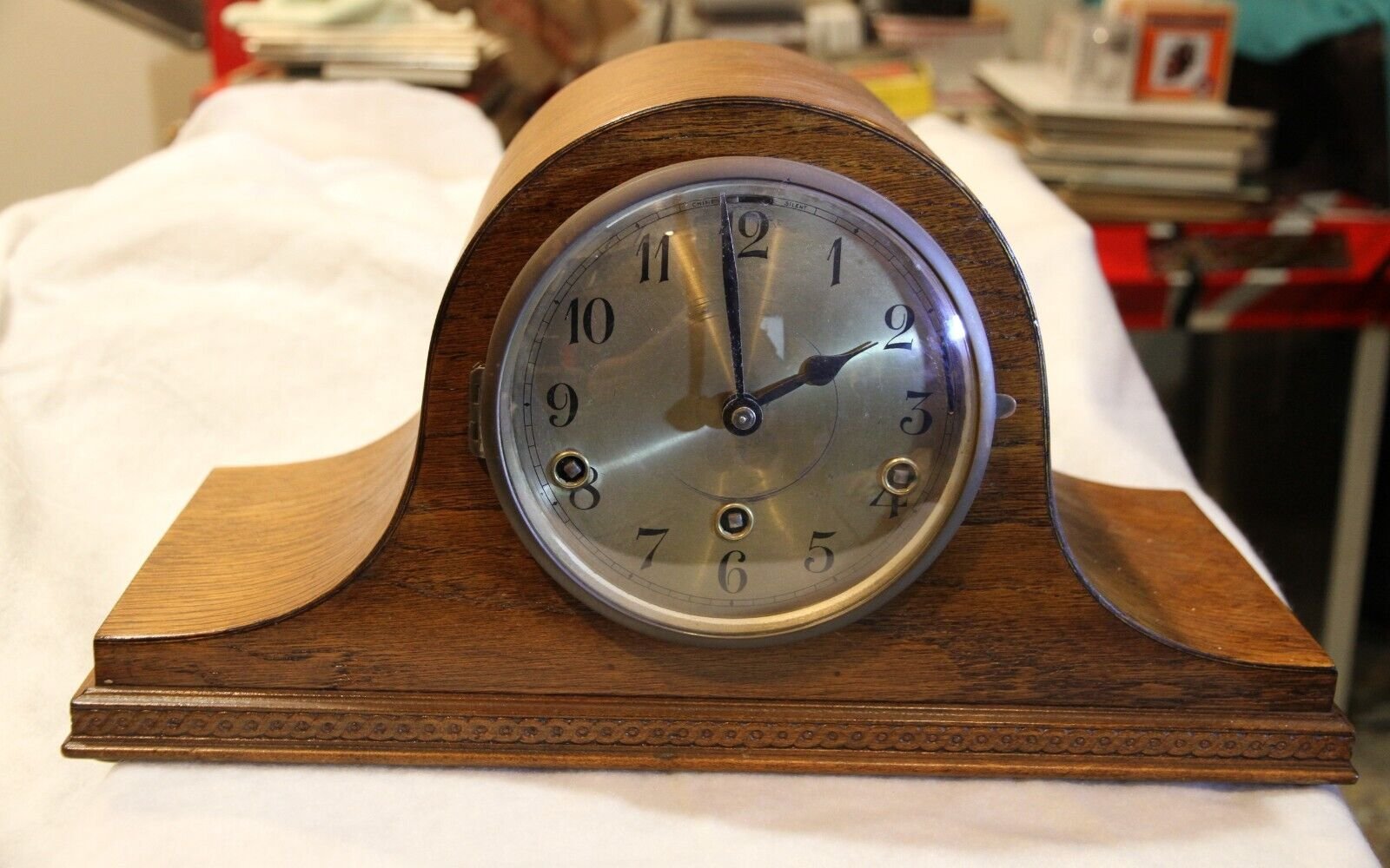 German Movement Mantle Clock Parts Repair LGG/LCG Maker's Mark (Baduf?)