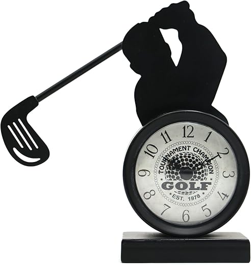 Golf Gifts for Men Dad Women Brother Bosses Golf Clubs Desk Clock Cool Desk Accessories for Coworkers Golfer Fans Souvenir Novelty Event Golf Office Decor Golfer Gadgets Unique Funny Stuff