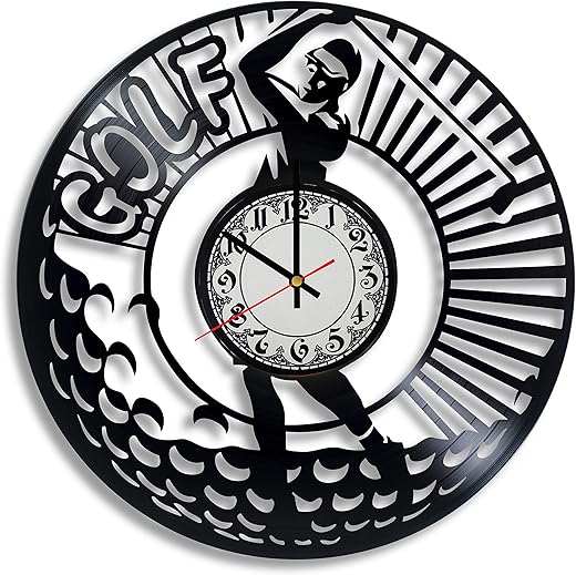 Golf Sport Vinyl Record Wall Clock, Golf Accessories Art, Golf Accessories Gift for Any Occasion