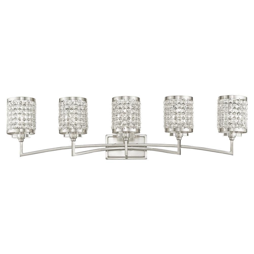 Grammercy 5 Light Brushed Nickel Bath Vanity