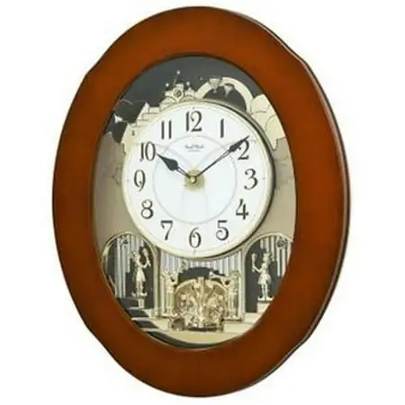 Grand Essence Musical Motion Wall Clock, Brown