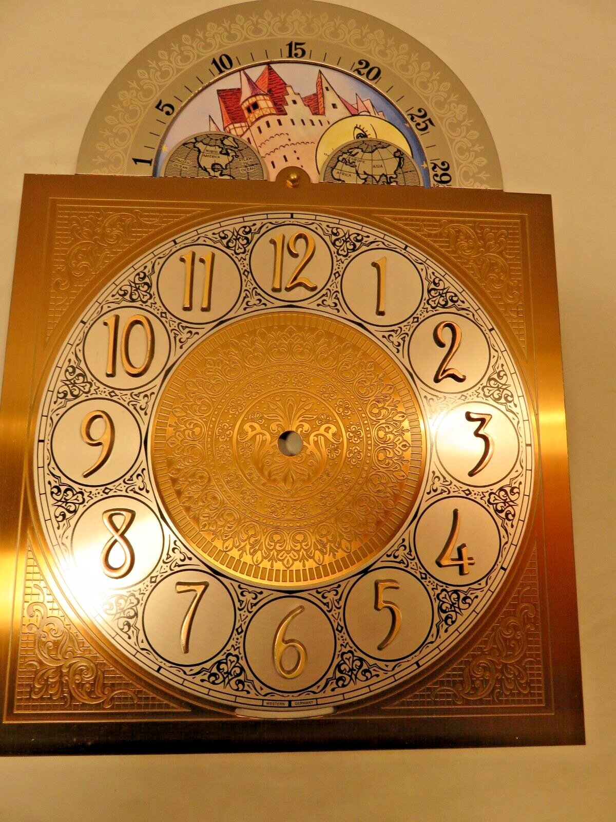 Grandfather Clock Moon dial assy. Used with a Jauch Movement.