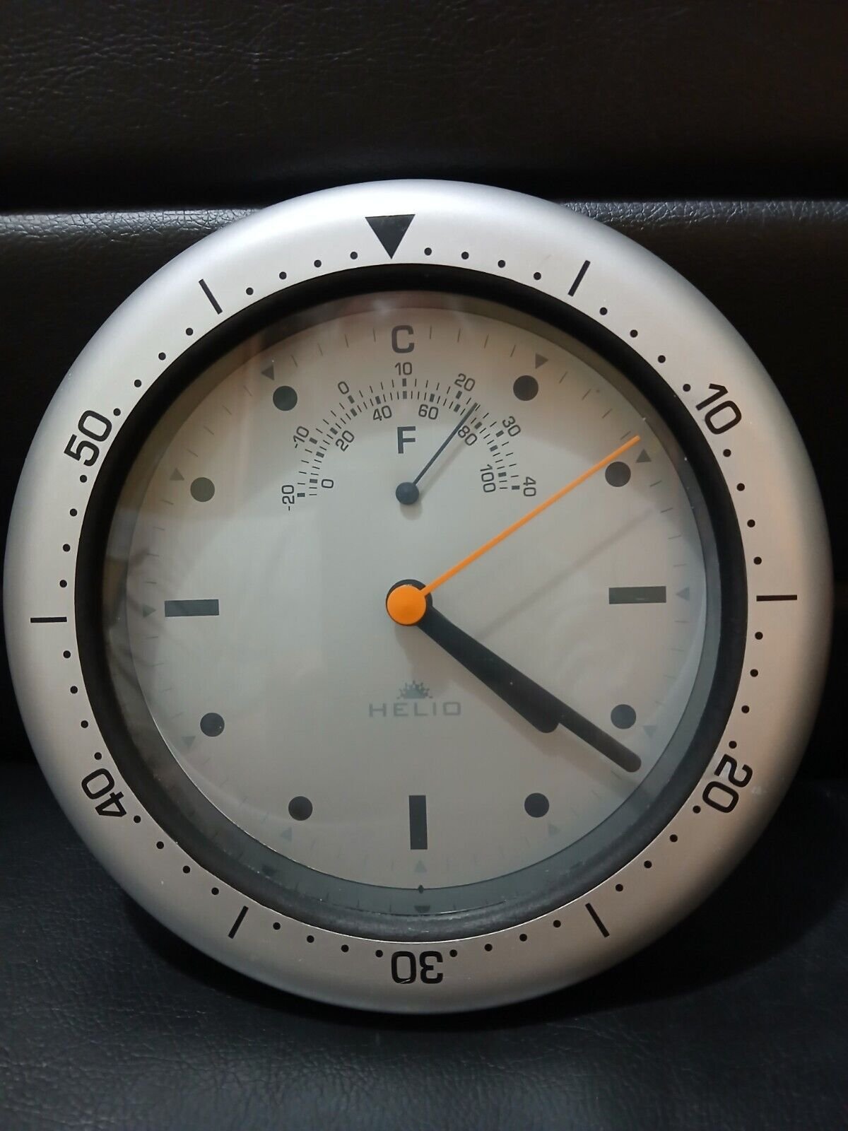 GREENWICH (HELIO) 9.5" Weather Station Quartz Wall Clock. Temp °F & °C