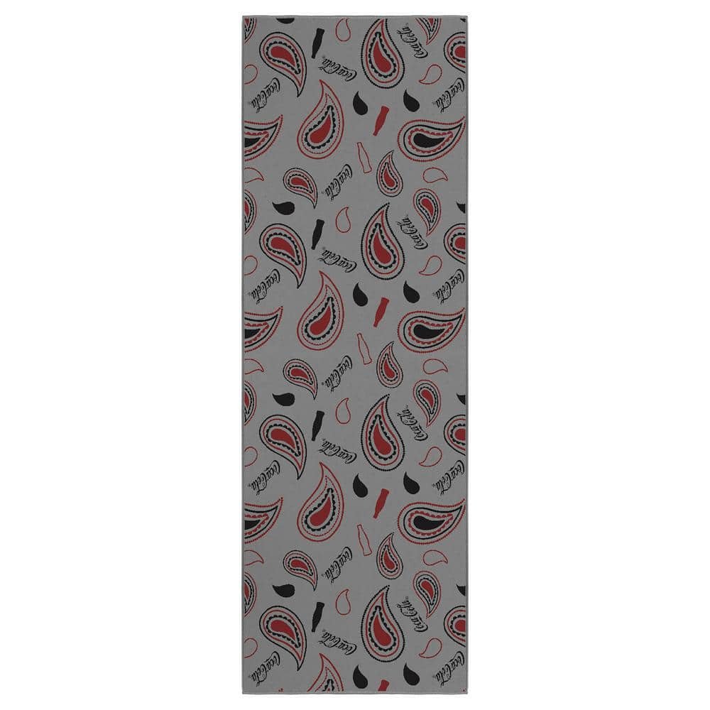 Grey/Multi 2 ft. x 5 ft. For Man Cave Bedroom Kitchen Coca-Cola...
