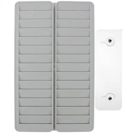 Guangmc 28-Slot Vertical Plastic Card Holder Wall Clock for Office Attendance Storage