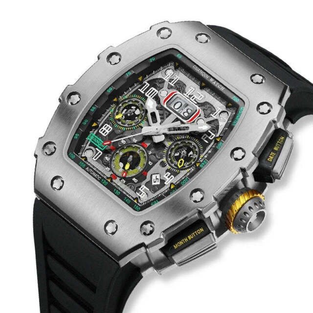 GUANQIN 2023 Automatic Mechanical Winding Watch Fashion Calendar Week Month