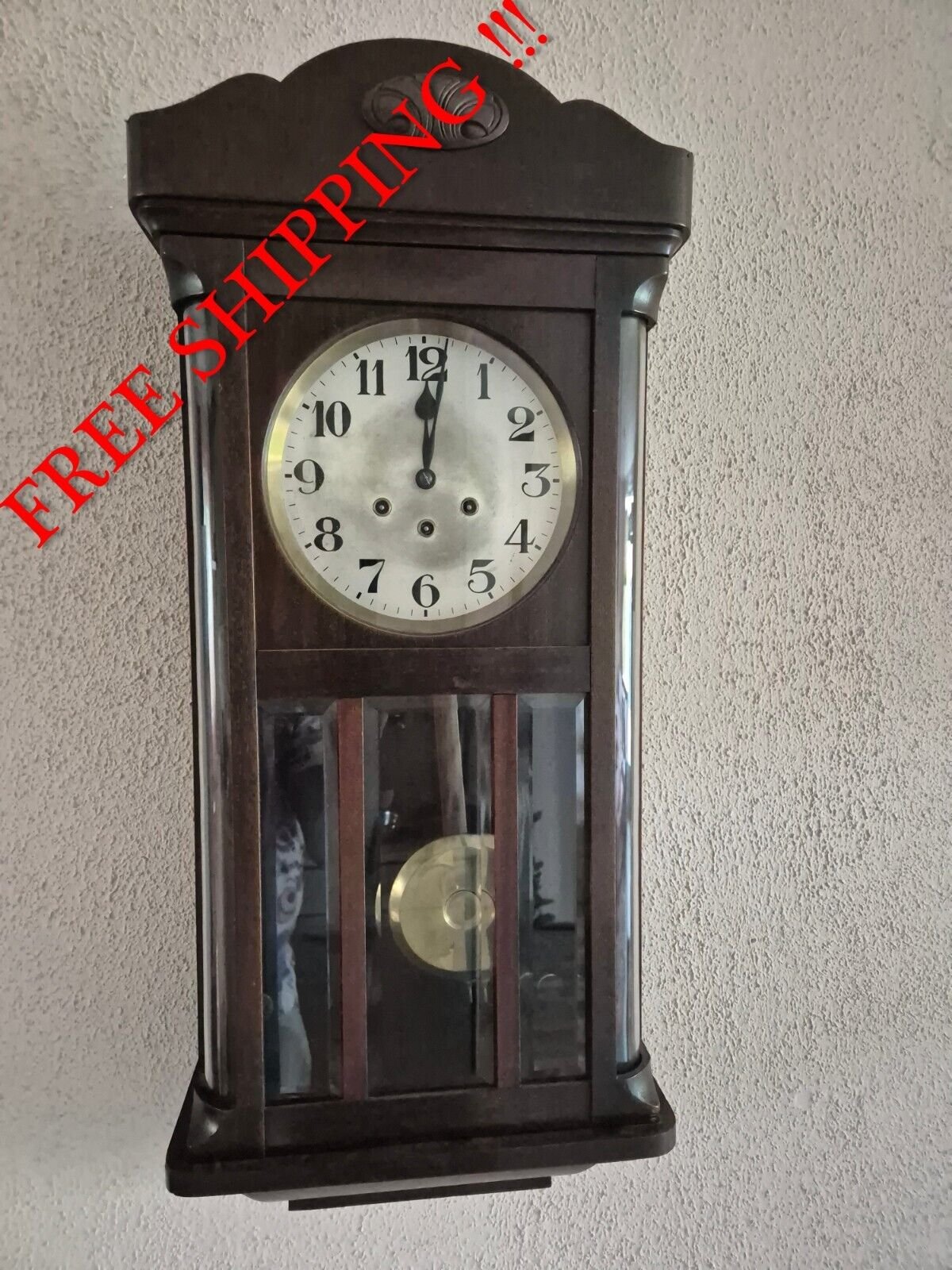 Gustav Becker Antique German Westminster chime wall clock ( 0640 )