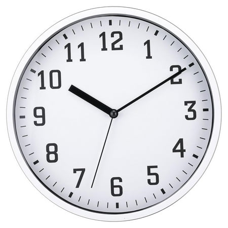 Gyedtr 10inch Wall Clock - White Kitchen Wall Clocks Battery Operated,Small Silent Non-Ticking,ABS Clock Decorative for Bathroom,Living Room,Office,Bedroom Clearance