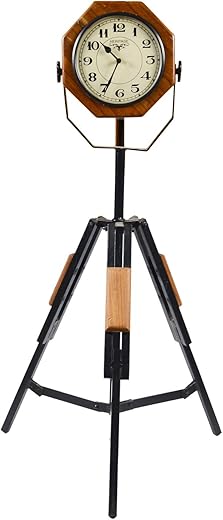 Hand Crafted Wooden Clock on Tripod