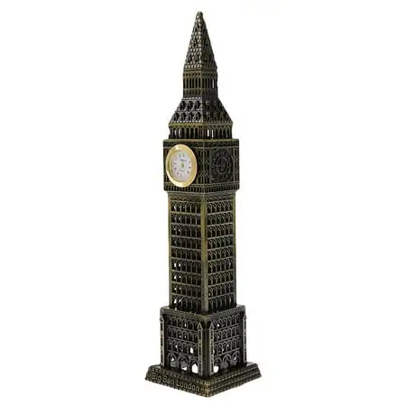 Handmade 24cm Big Ben Clock Statue Souvenir Gift for Home Table Decor