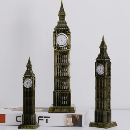 Handmade Vintage Big Ben Clock Tower Statue Mini Souvenir Gift for Home Table Decor