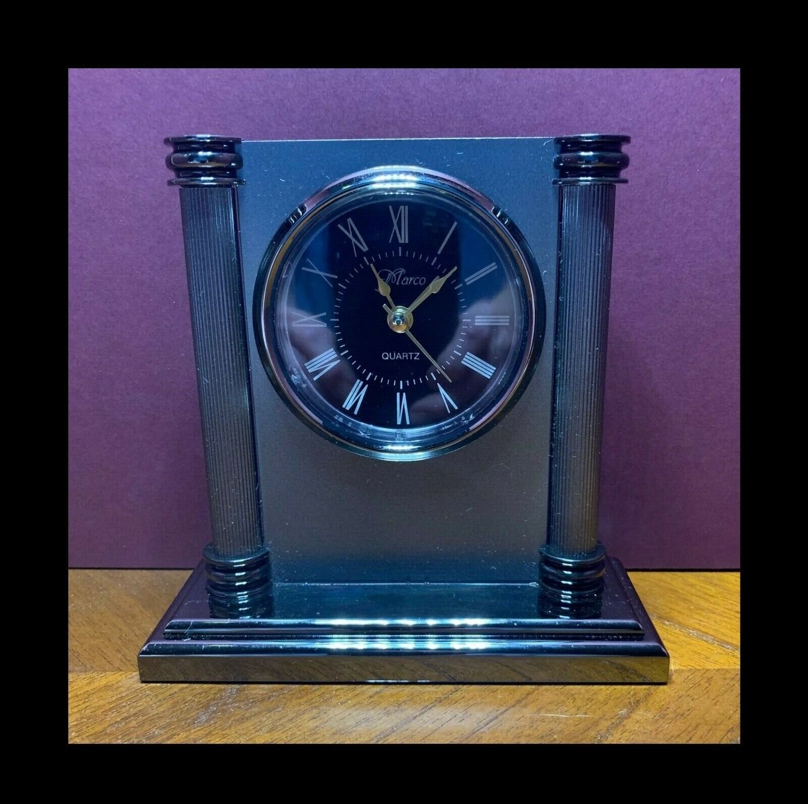 HARD TO FIND VINTAGE MARCO QUARTZ DESK/MANTEL CLOCK