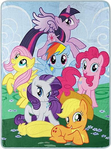 Hasbro's My Little Pony "Join The Herd" Micro Raschel Throw Blanket, 46" x 60", Multi Color