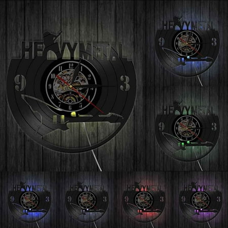 Heavy Metal Rock N Roll Modern Vinyl Record Wall Clock Music Band 3D Handmade Wall Watch Music Lover Gift