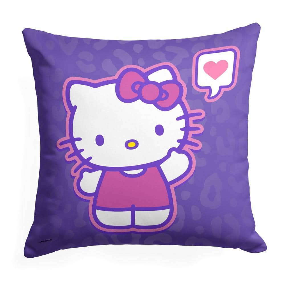 Hello Kitty Hello Kitty Printed 18 in. x 18 in. Multi-Colored Throw...