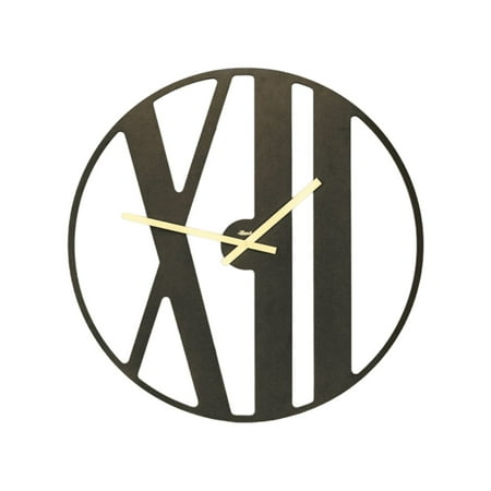 Hermle 27.5 Black and Gold Round Gallery Wall Clock