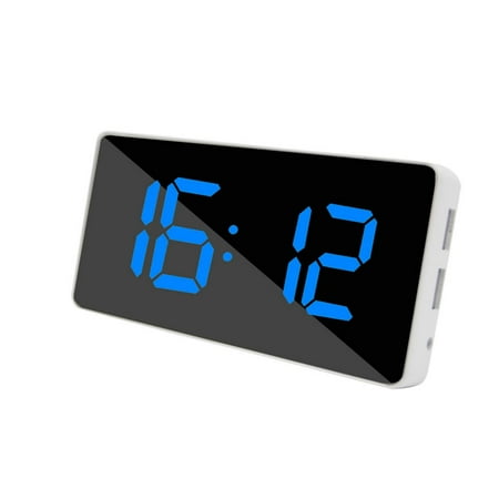 Hohaski Radio Alarm Clocks for Bedrooms Usb Output Mobile Phone Charging Snooze Mirror Clock Creative Multifunctional Led Alarm Clock