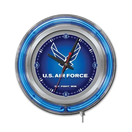 Holland Bar Stool Co. United States Air Force Double Neon Wall Clock