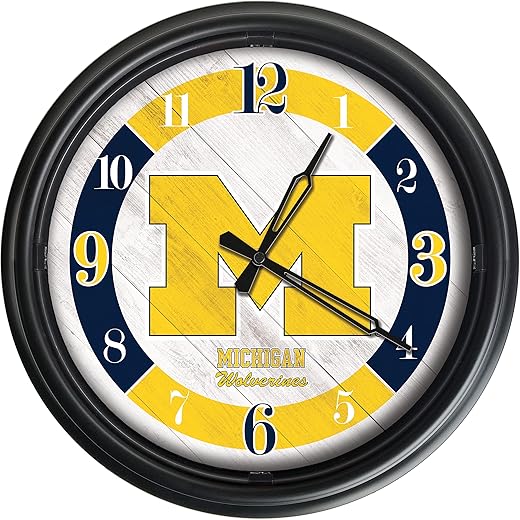 Holland Bar Stool Co. University of Michigan Indoor/Outdoor LED Wall Clock