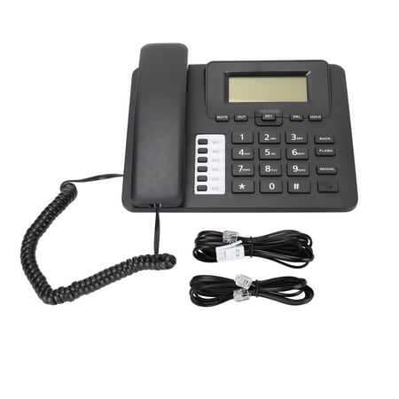 Home Desktop Corded Telephone LCD Display Hands Free Caller ID Alarm Clock Business Landline Telephone for Home Hotel