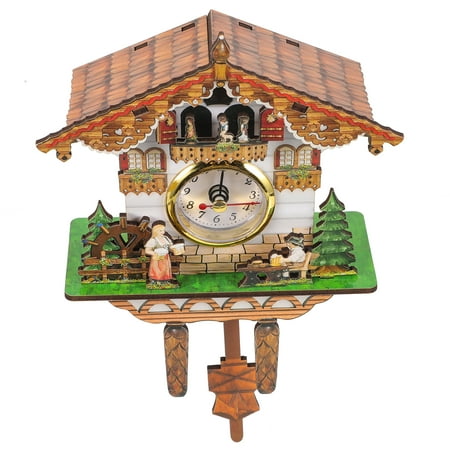 Home Living Room Cuckoo Wall Clock Decor Sturdy Hanging Vintage Clocks Manual Bedromroom Decorations Office Wooden Metal