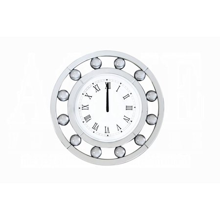 HomeStock Handcrafted Haven Wall Clock, Mirrored