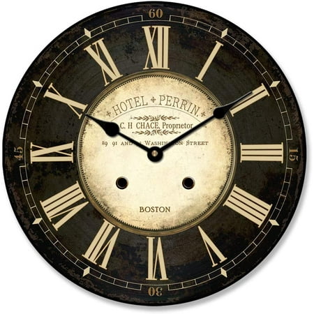 Hotel Perrin Wall Clock | Beautiful Color, Silent Mechanism, Made in USA