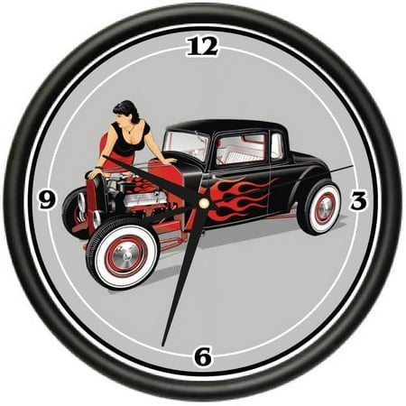 HOT ROD Wall Clock cars street racing mechanic gift