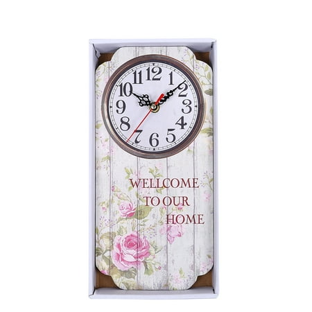 Hot Sale! Mbxmh Home Clock Clock, Bz1166 European Retro Square Wall Clock Home Living Room Decoration Wall Clock, 1 X European Retro Square Wall Clock