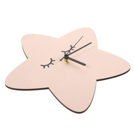 Household Clock Wall Hanging Clock Cute Star Shaped Clock Office Mute Wall Clock