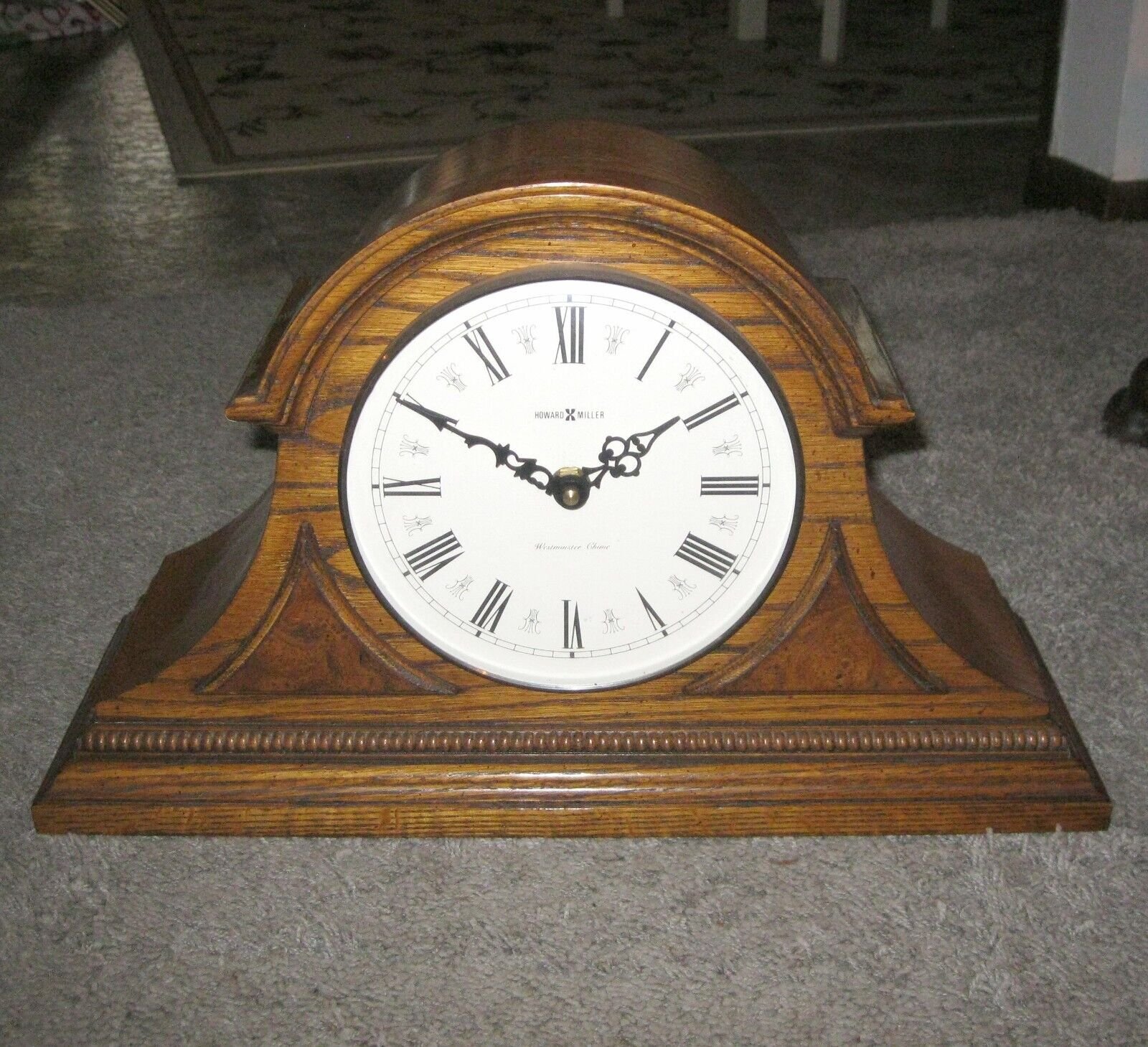 Howard Miller 613-103 Westminster Chime Oak Mantle Clock Nice!