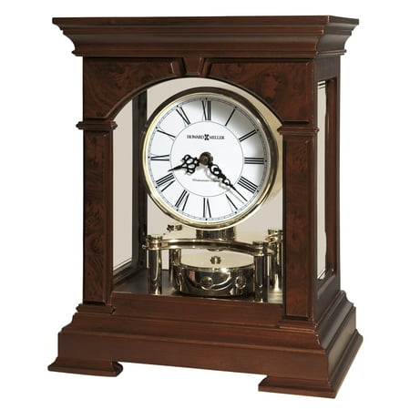 Howard Miller 635167 11-3/4 X 9-1/2 Statesboro Hardwood Analog Table Top Clock - Cherry