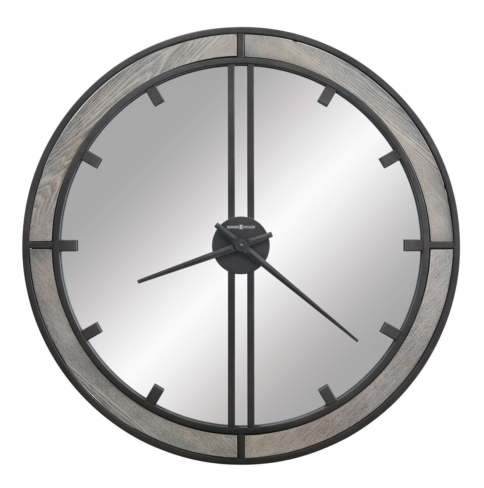 Howard Miller Abril Gallery Wall Clock 625767 Glass Mirrored Wrought Iron Clock