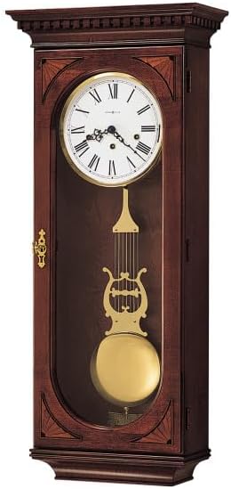 Howard Miller Au Sable Wall Clock II 549-403 – Windsor Cherry Home Decor with Mechanical, Key-Wound Triple-Chime Movement