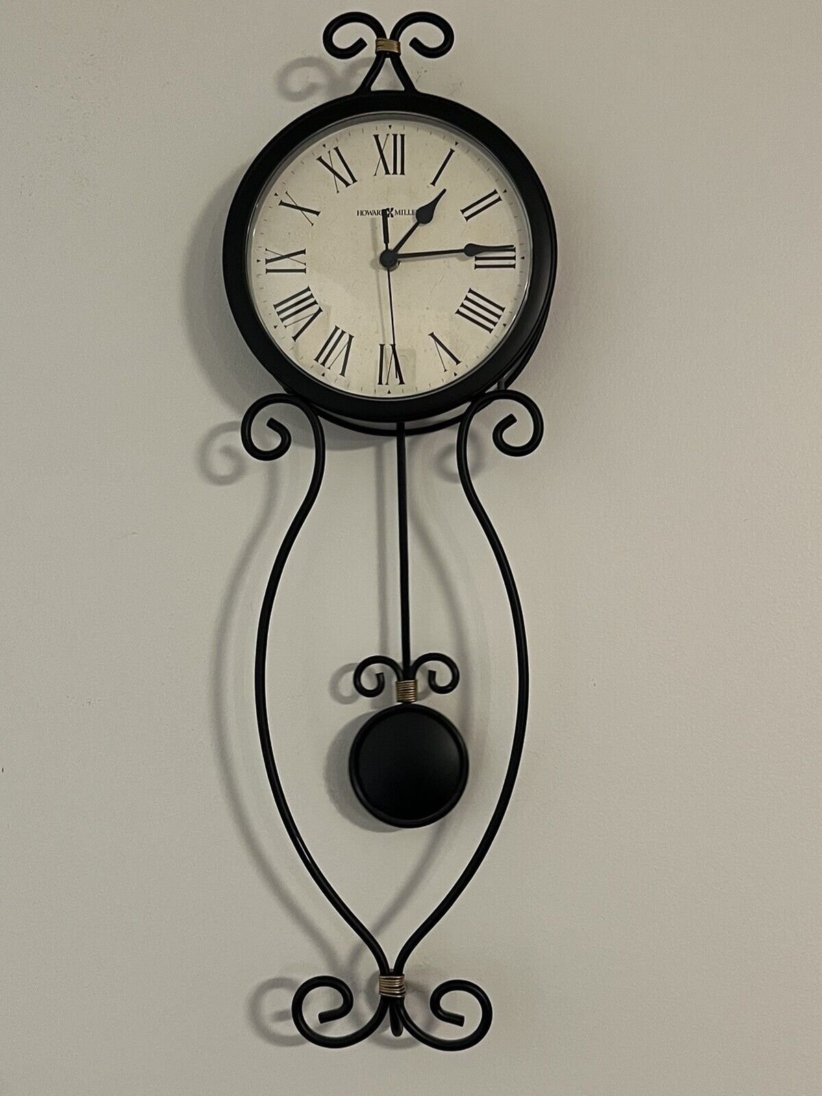 Howard Miller Black Wrought Iron Ivana Wall Clock 625-495