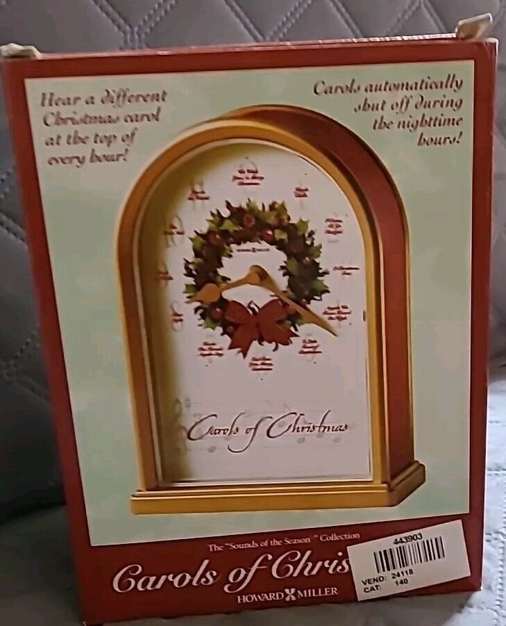 Howard Miller Carols of Christmas II Table Clock 645424 Holiday 12 Music Carols