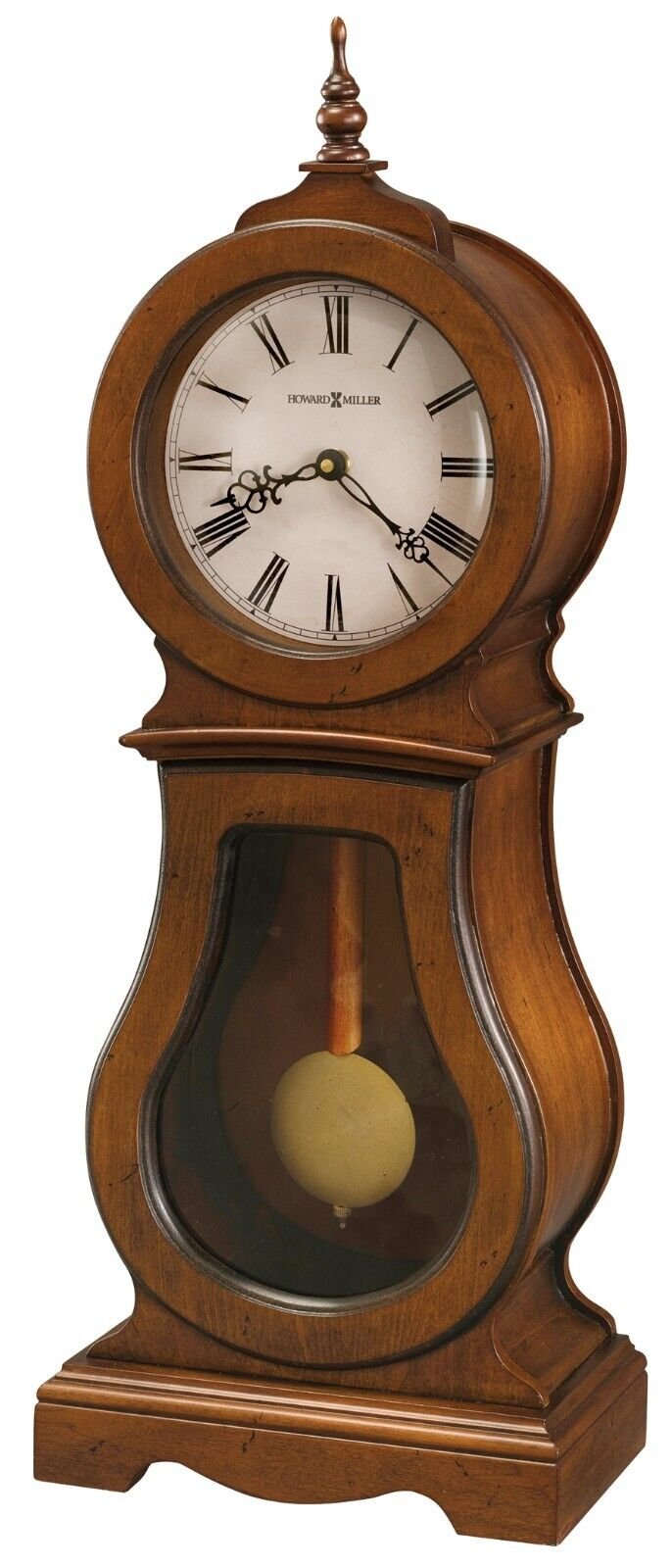 Howard Miller Cleo Mantel Clock 635162 Chestnut Vintage Pendulum Timepiece