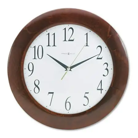 Howard Miller Corporate Wall Clock, 12-3/4, Cherry