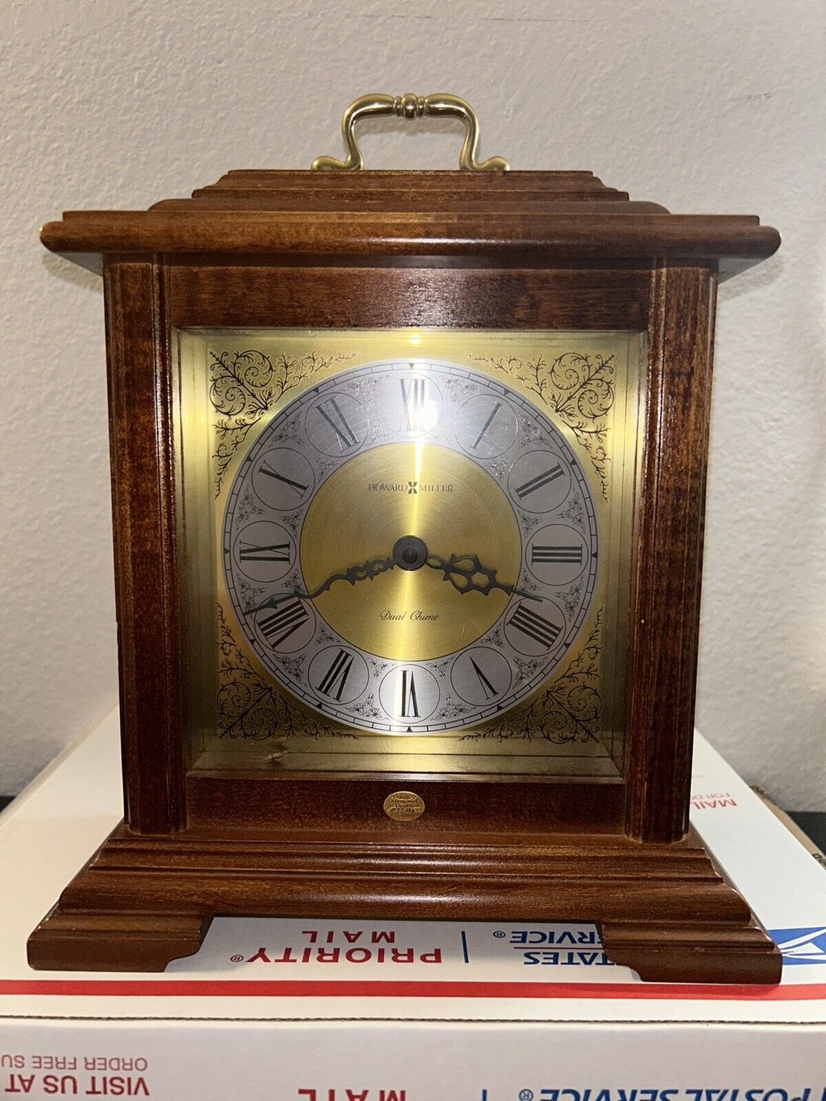 Howard Miller Dual Chime Medford Mantel Clock 612-481 Cherry Finish Tested WORKS