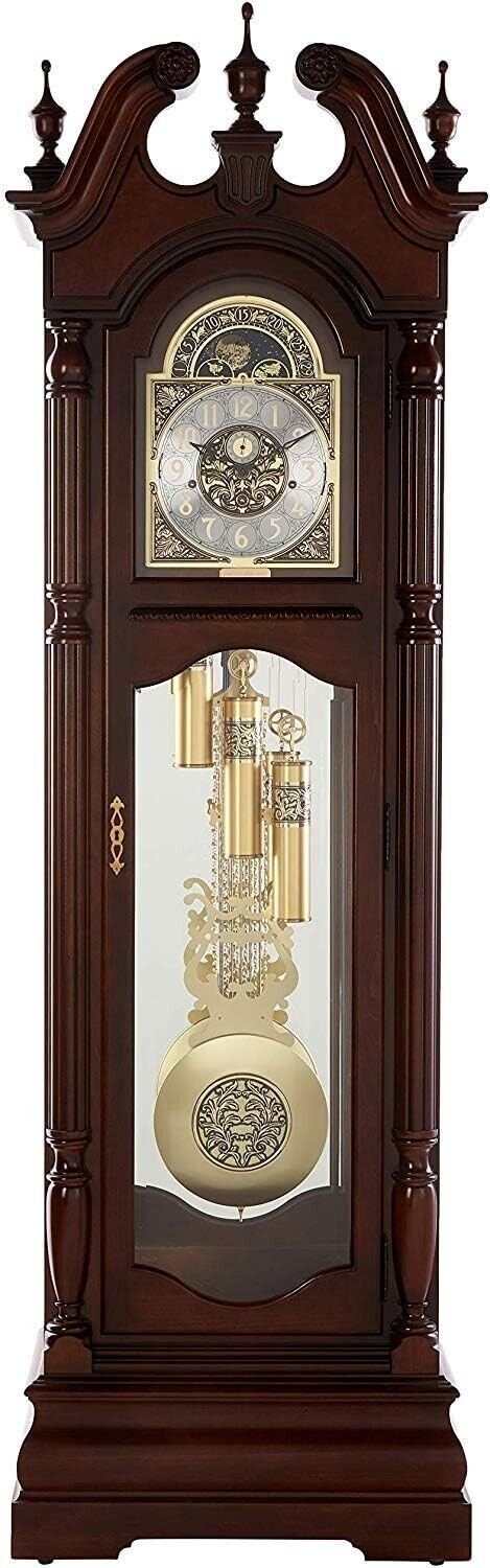 Howard Miller Edinburg Grandfather Clock 611142 Cherry Bordeaux Floor Clock