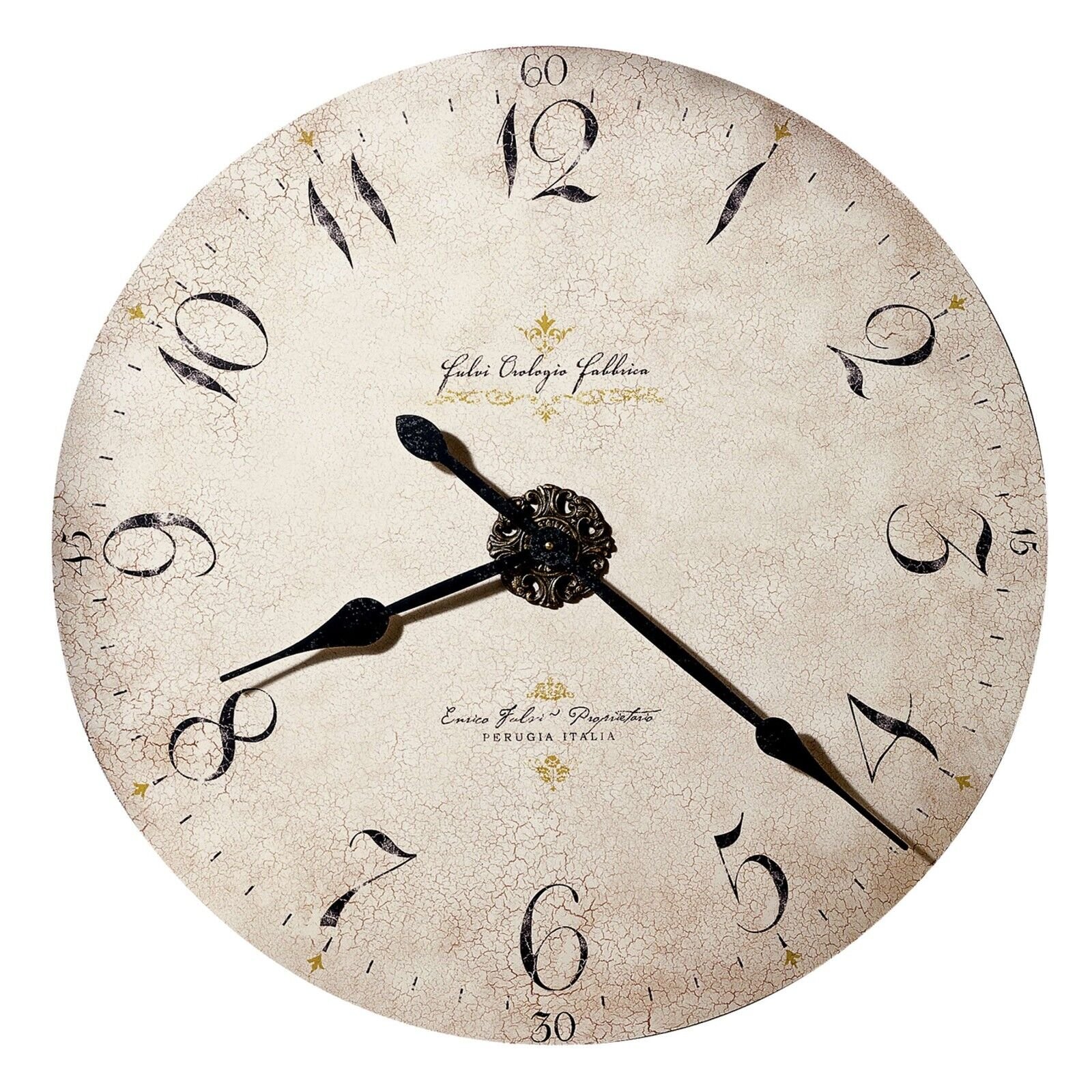 Howard Miller Enrico Fulvi Wall Clock 620369 Oversized Antique Round Clock