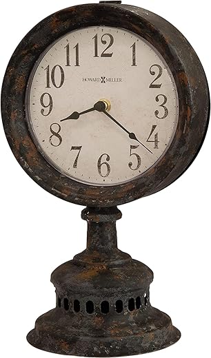 Howard Miller Hagerman Oversized Wall Clock II 549-693 – 14-Inch Diameter, Wrought Iron, Charcoal Gray Spade-Style Hands, Vintage Home Décor, Quartz Movement