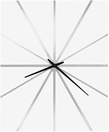 Howard Miller Hiawatha Wall Clock II 549-478 – Rectangular Oversized High-Gloss White Home Decor with Quartz Movement