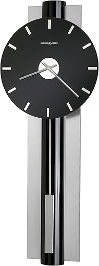 Howard Miller Hudson Wall Clock 625-403 – Contemporary Nickel with Quartz Movement