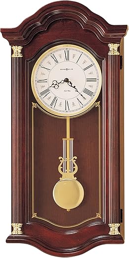 Howard Miller Lambourn I Wall Clock 620-220 – Windsor Cherry with Dual-Chime Movement